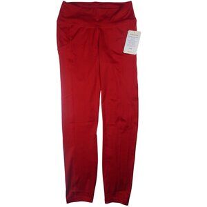 Fabletics‎ High-Waisted Side Pockets 7/8 Leggings Red Size L